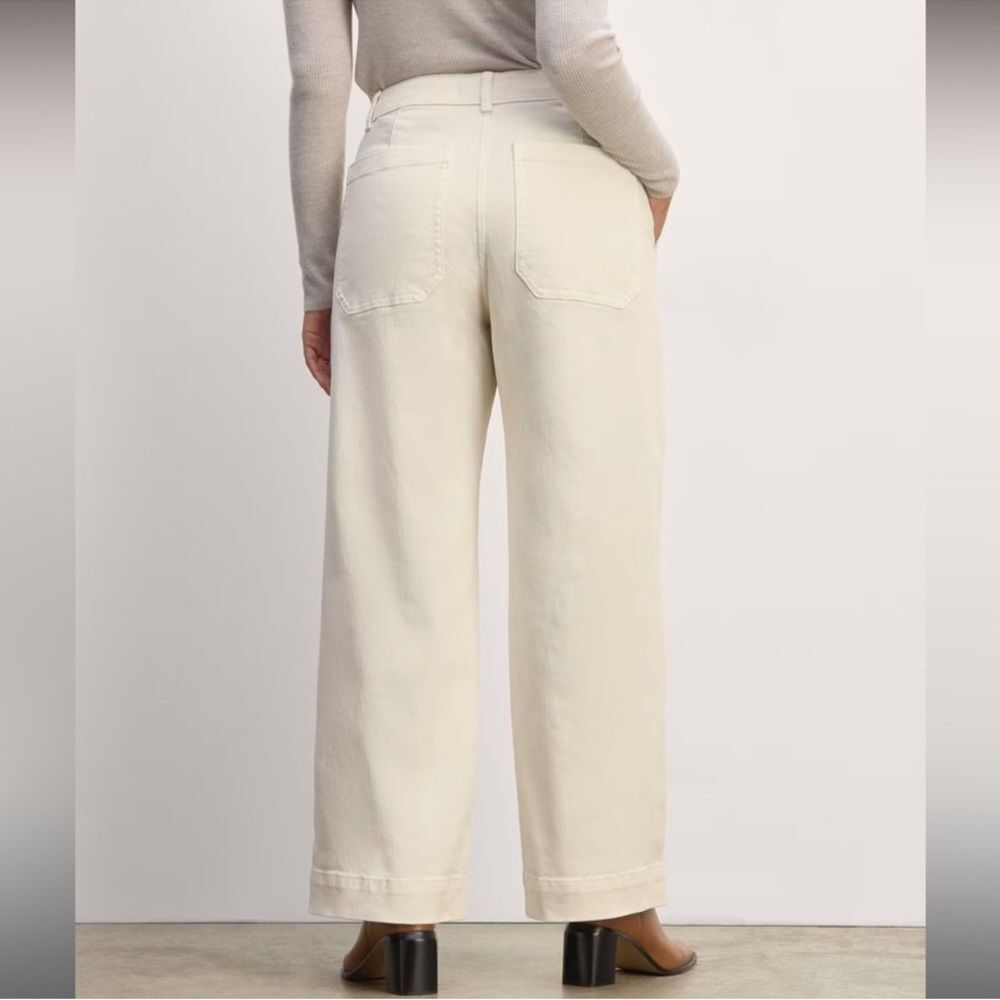 NEW NWOT Everlane Utility Hi Rise Straight Leg Pant in Bone - Picture 2 of 4